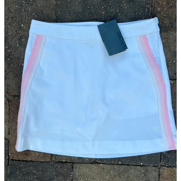 GFore Snow Tux stretch white, pink skort size 4* - Picture 1 of 5